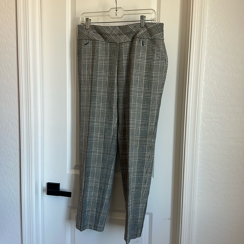 Investments petites women’s‎ size 10P plaid gray career dress pants